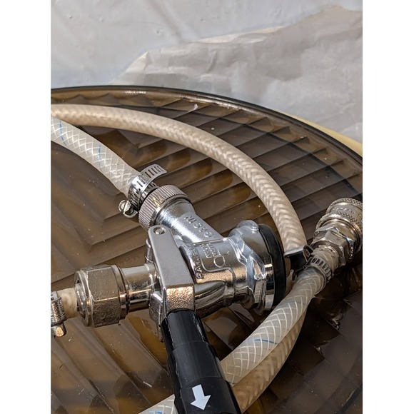 D-System Sankey Beer Keg Coupler Tap with Braided Line Hose Assembly Stainless - Picture 3 of 6